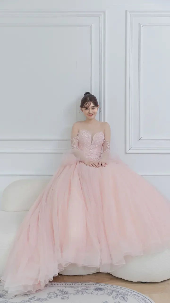 玫瑰脈息晚宴禮服