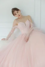 玫瑰脈息晚宴禮服