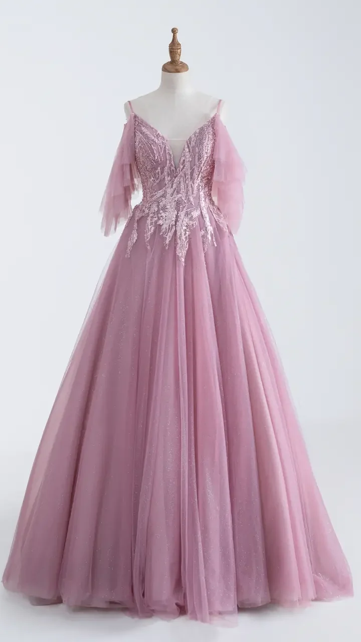 玫瑰殘骸晚宴禮服