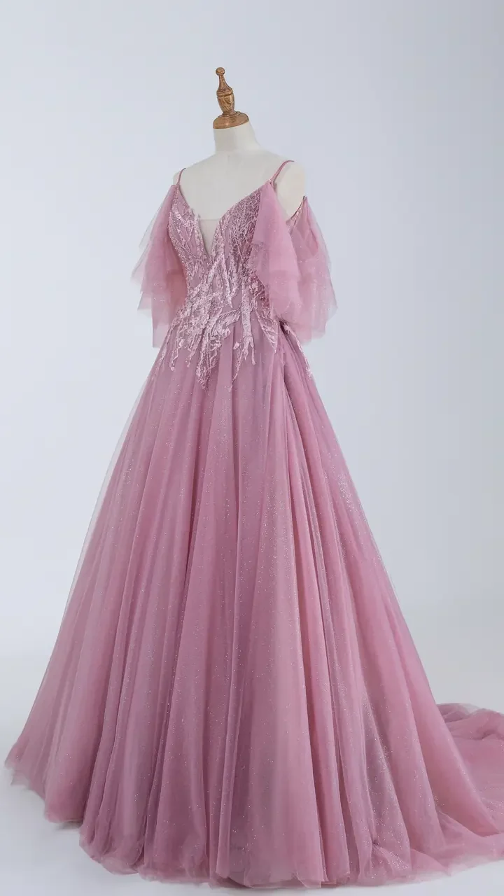 玫瑰殘骸晚宴禮服