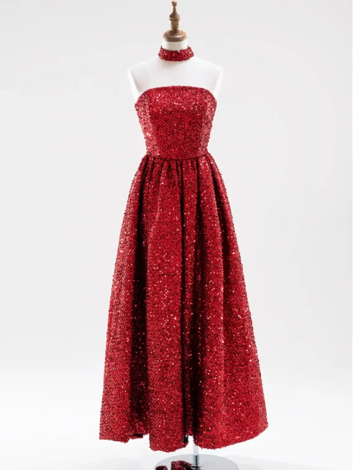 紅鎏焰光晚宴禮服