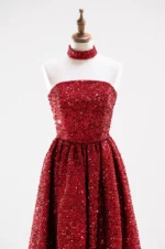 紅鎏焰光晚宴禮服