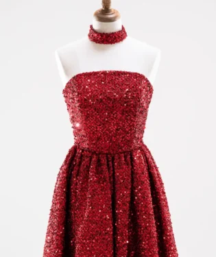 紅鎏焰光晚宴禮服