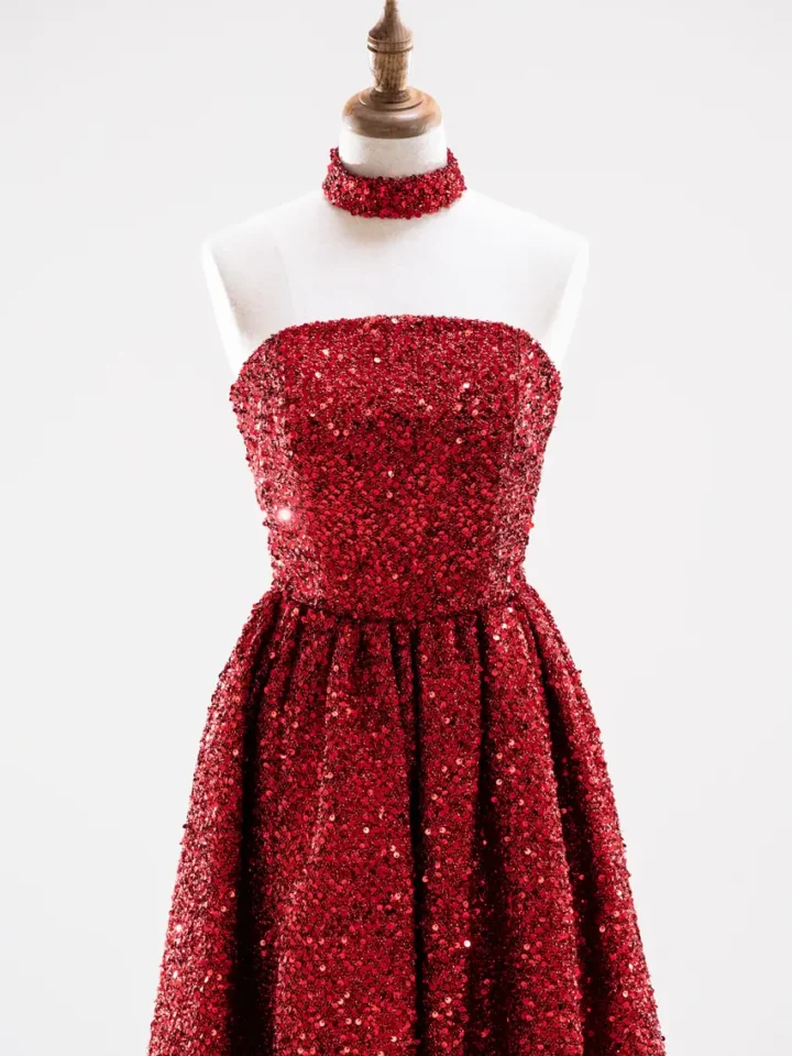 紅鎏焰光晚宴禮服