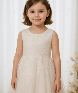 白籽花影花童禮服