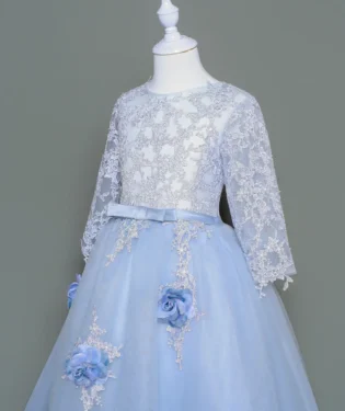 藍瓷花語花童禮服