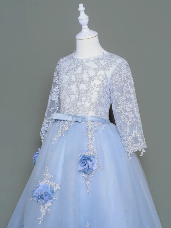 藍瓷花語花童禮服