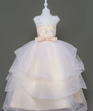 梔語白紗花童禮服