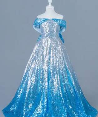 冰燦藍光花童禮服