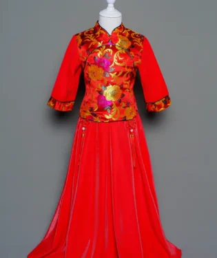 囍語紅蓮花童禮服