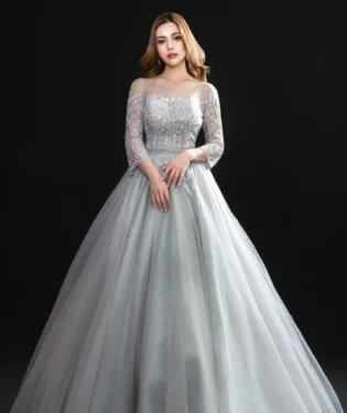 煙河映雪晚宴禮服