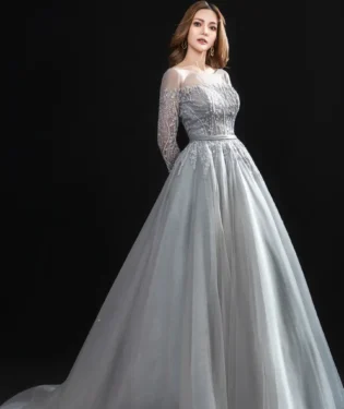 煙河映雪晚宴禮服