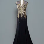 夜燄鏤金媽媽禮服