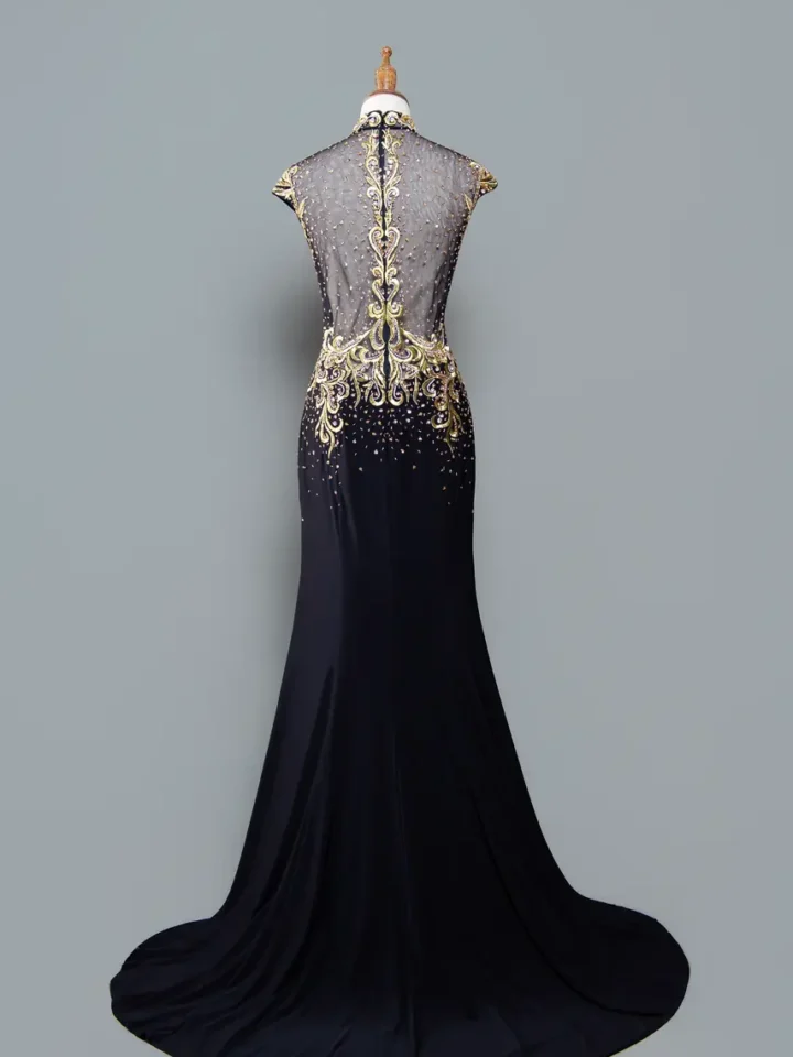 夜燄鏤金媽媽禮服