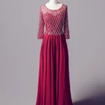 石榴頌紅媽媽禮服