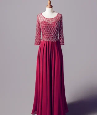 石榴頌紅媽媽禮服