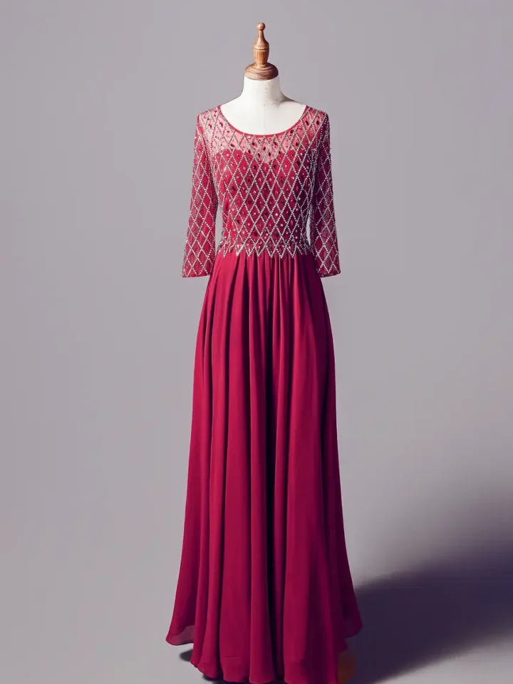 石榴頌紅媽媽禮服