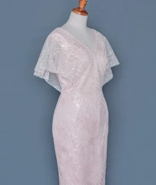 暮羽香檳媽媽禮服