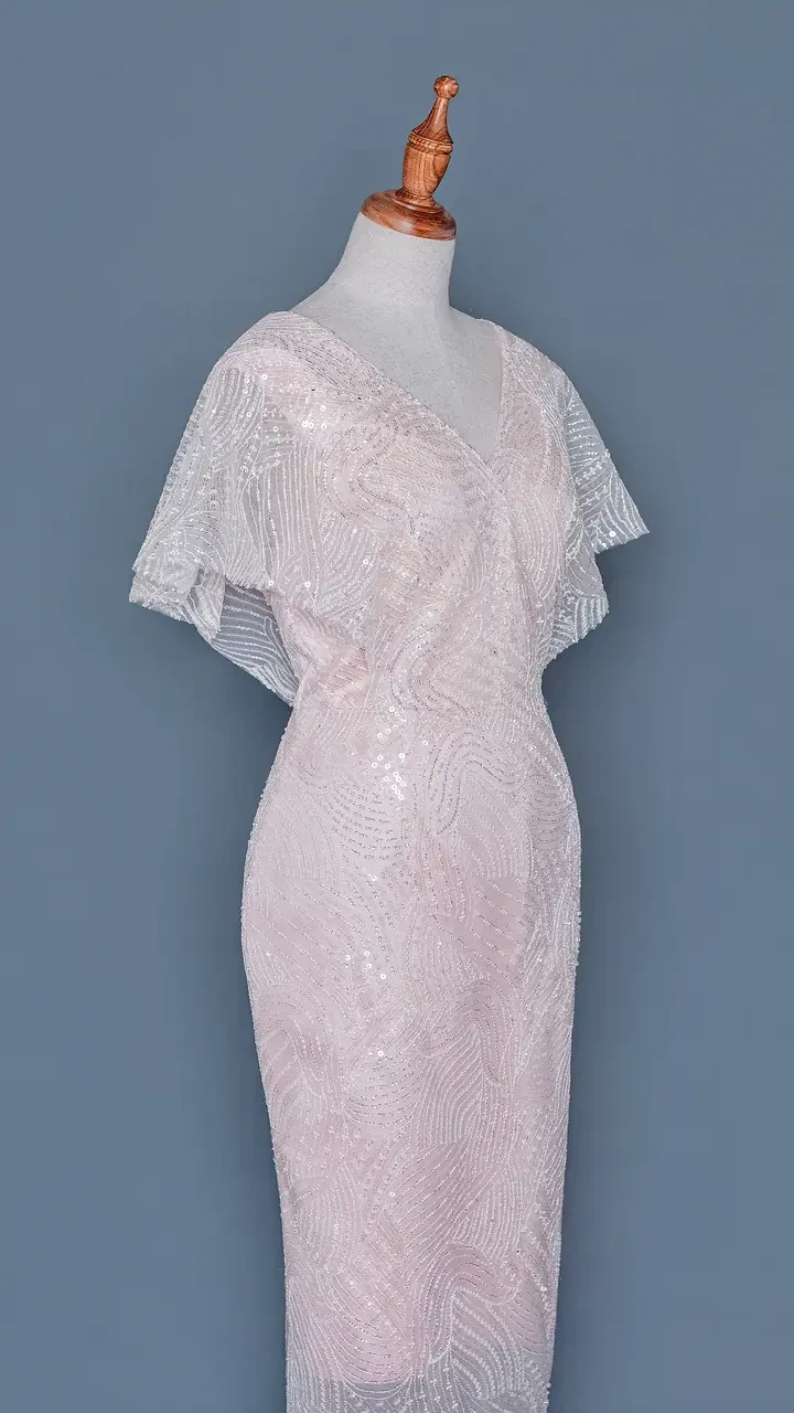 暮羽香檳媽媽禮服