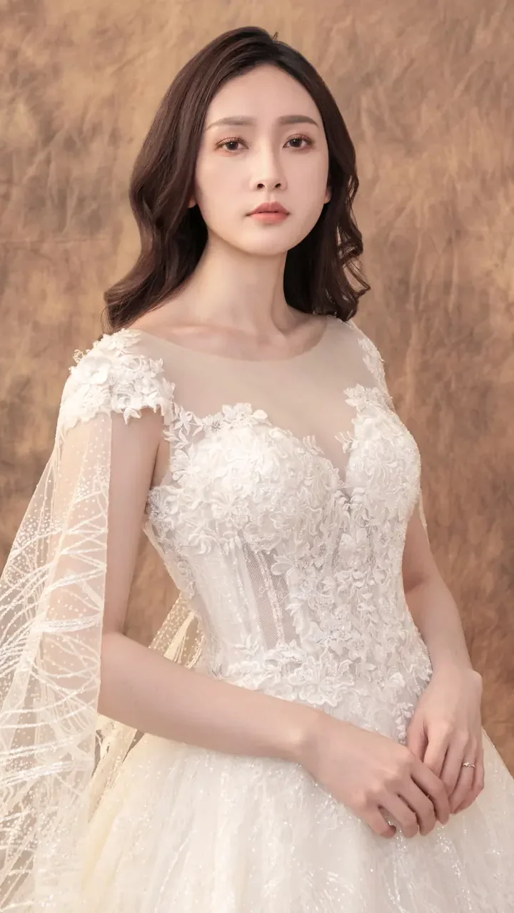 雪堤聆語白紗禮服