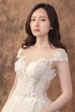 雪堤聆語白紗禮服