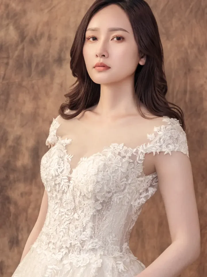 雪堤聆語白紗禮服