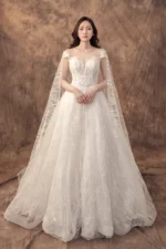 雪堤聆語白紗禮服