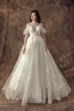 沉香澤白紗禮服