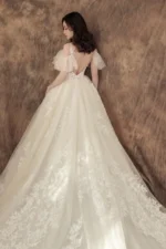 沉香澤白紗禮服