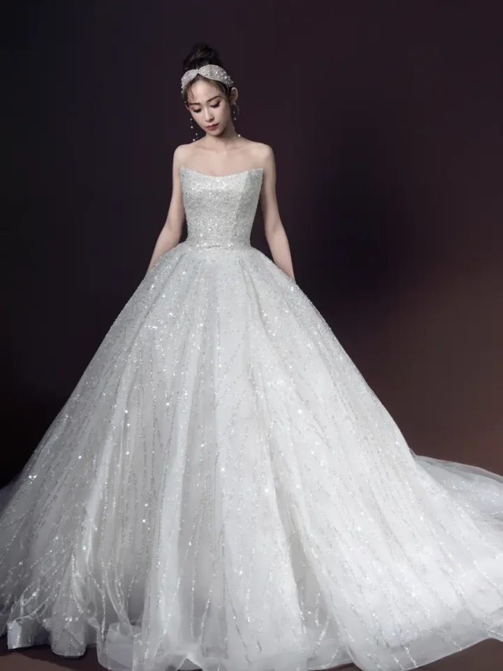 靜語繁星白紗禮服