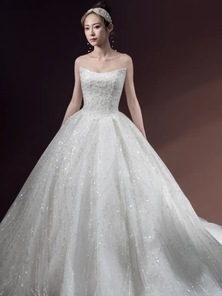 靜語繁星白紗禮服