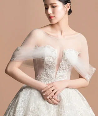沉香軌跡白紗禮服