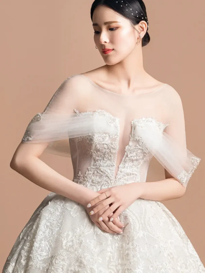 沉香軌跡白紗禮服