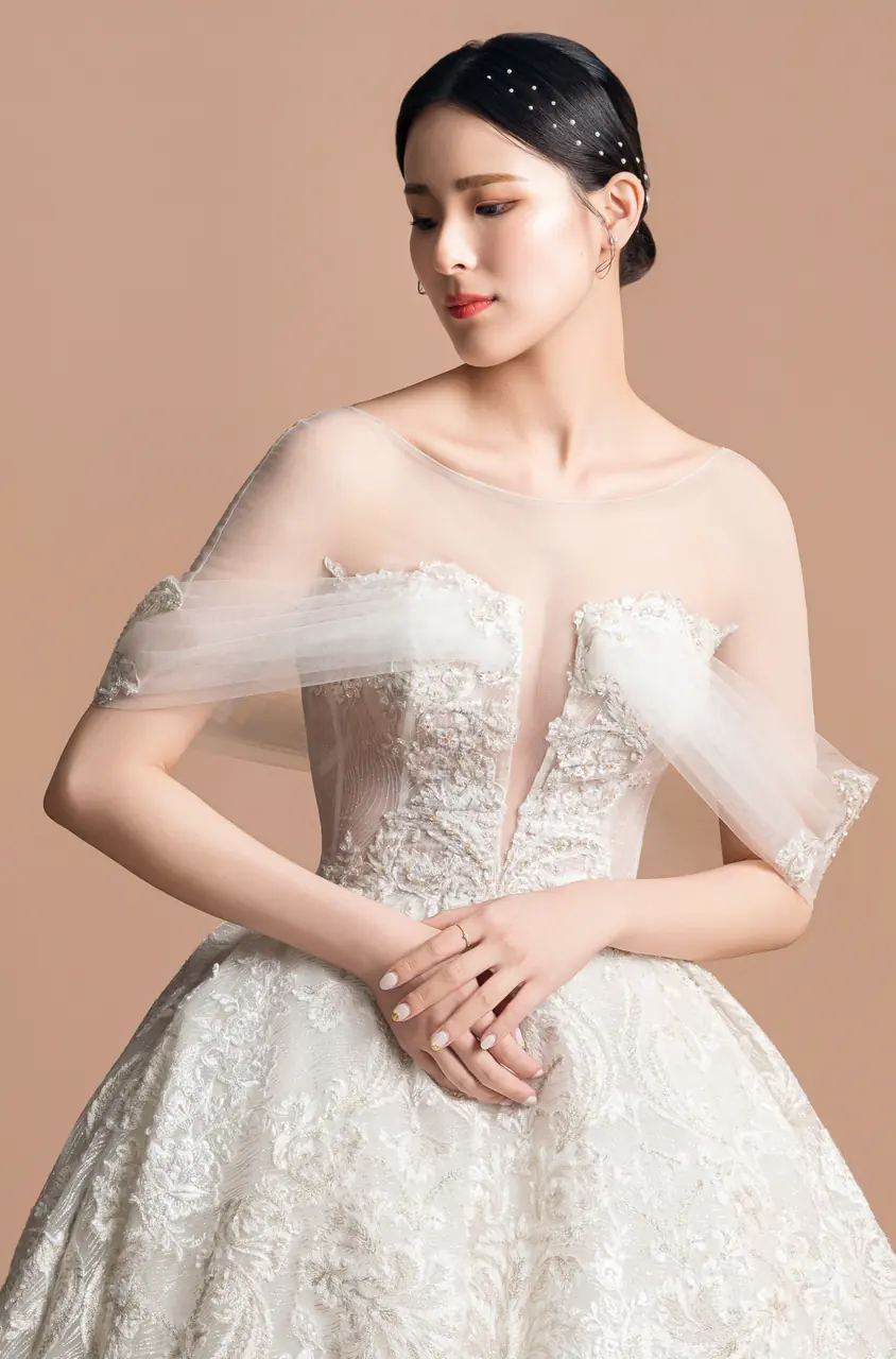 沉香軌跡白紗禮服