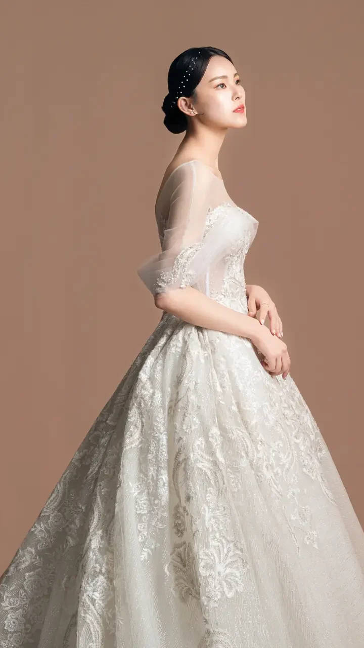 沉香軌跡白紗禮服