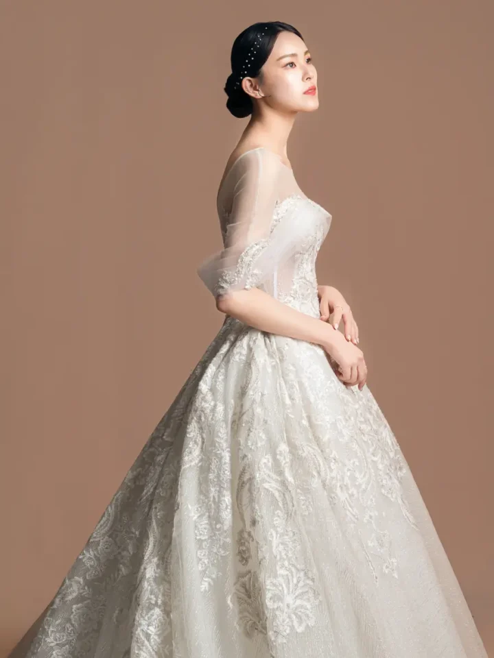 沉香軌跡白紗禮服