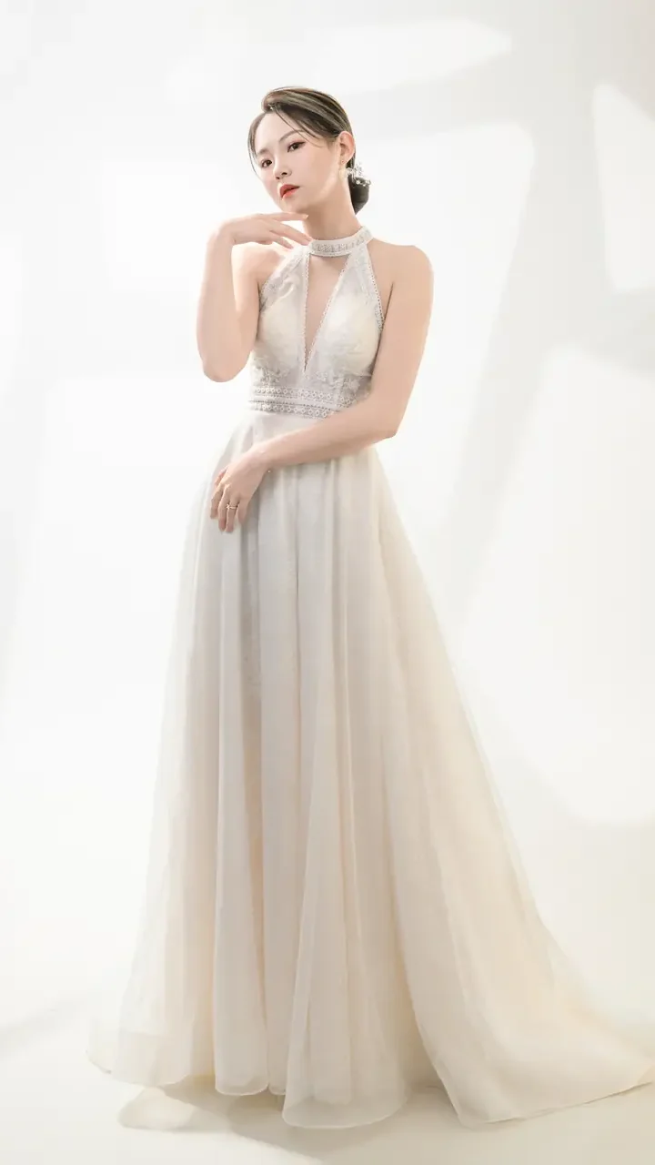 靜脈禪光白紗禮服