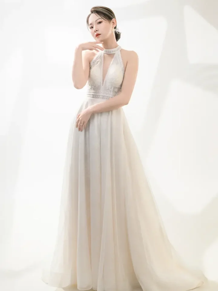 靜脈禪光白紗禮服