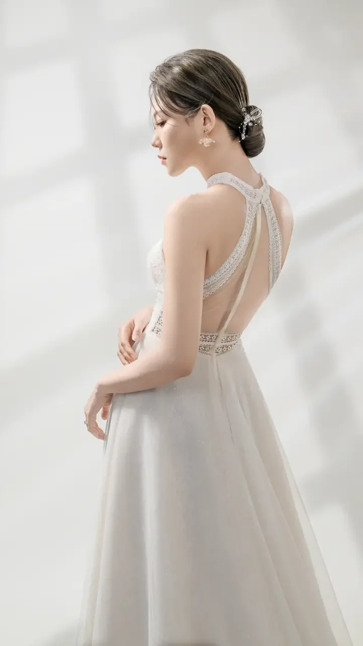 靜脈禪光白紗禮服