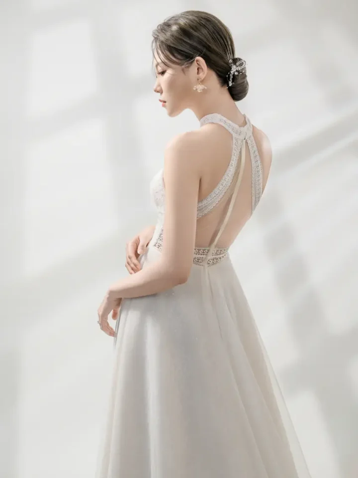 靜脈禪光白紗禮服