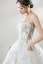 靜塔綻光白紗禮服