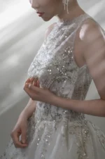 靜塔綻光白紗禮服