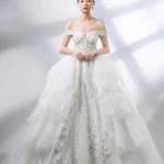 光暈庭園白紗禮服