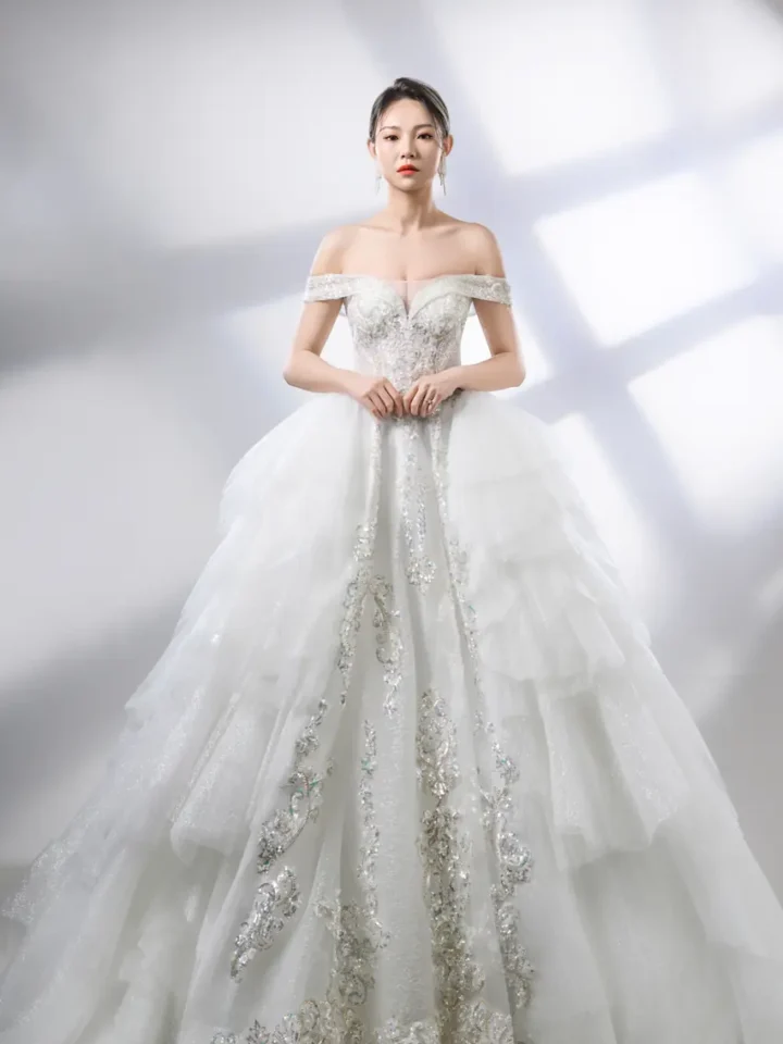 光暈庭園白紗禮服