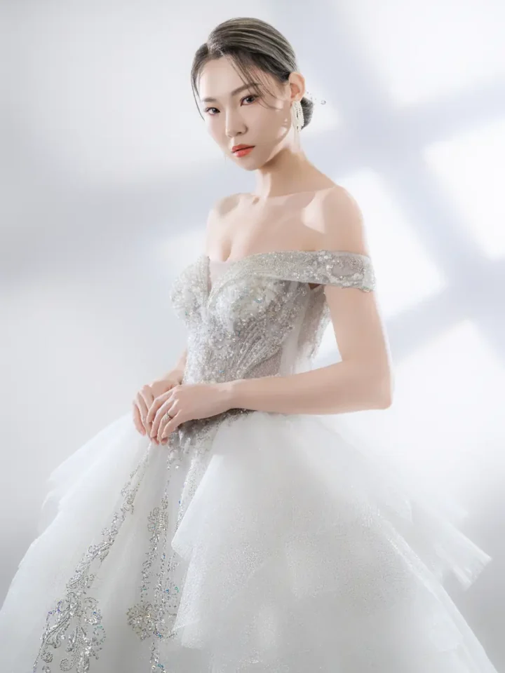 光暈庭園白紗禮服