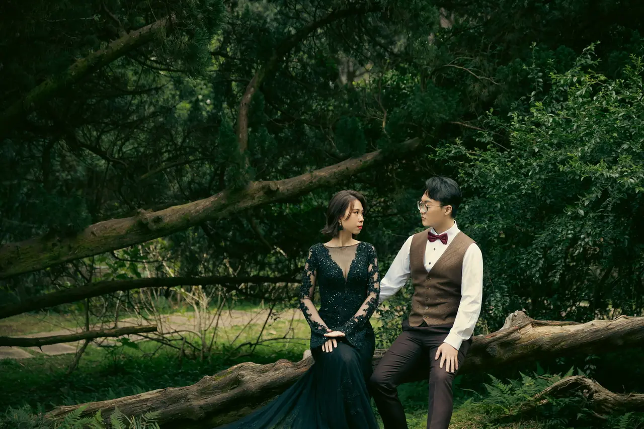 第一次試穿上婚紗的感動和快樂