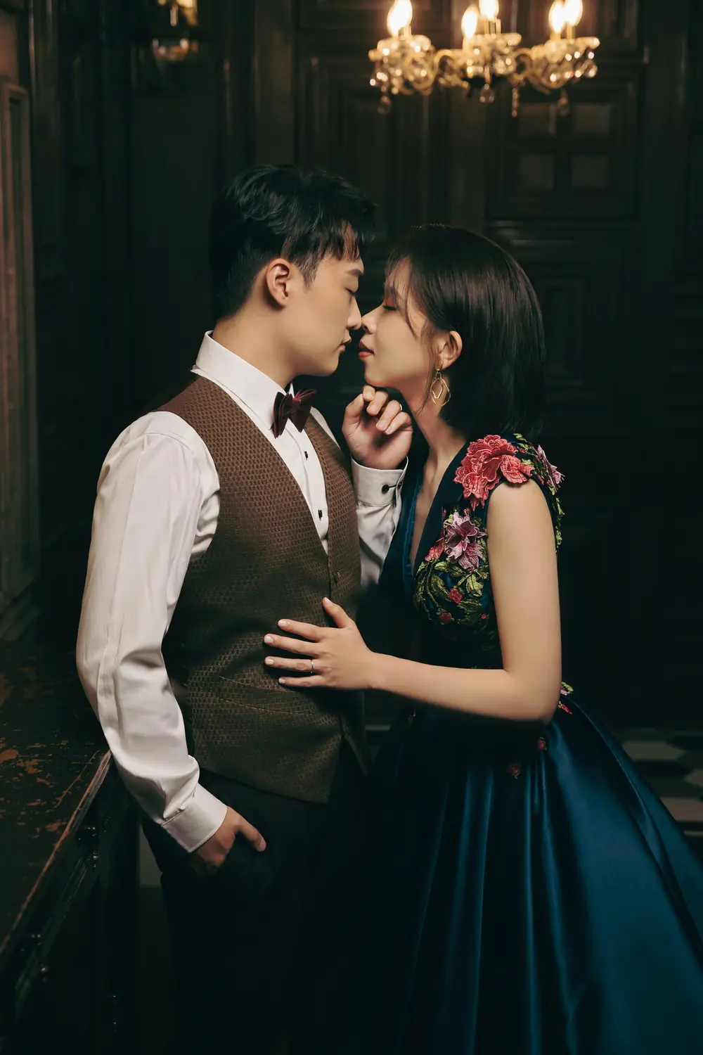 第一次試穿上婚紗的感動和快樂