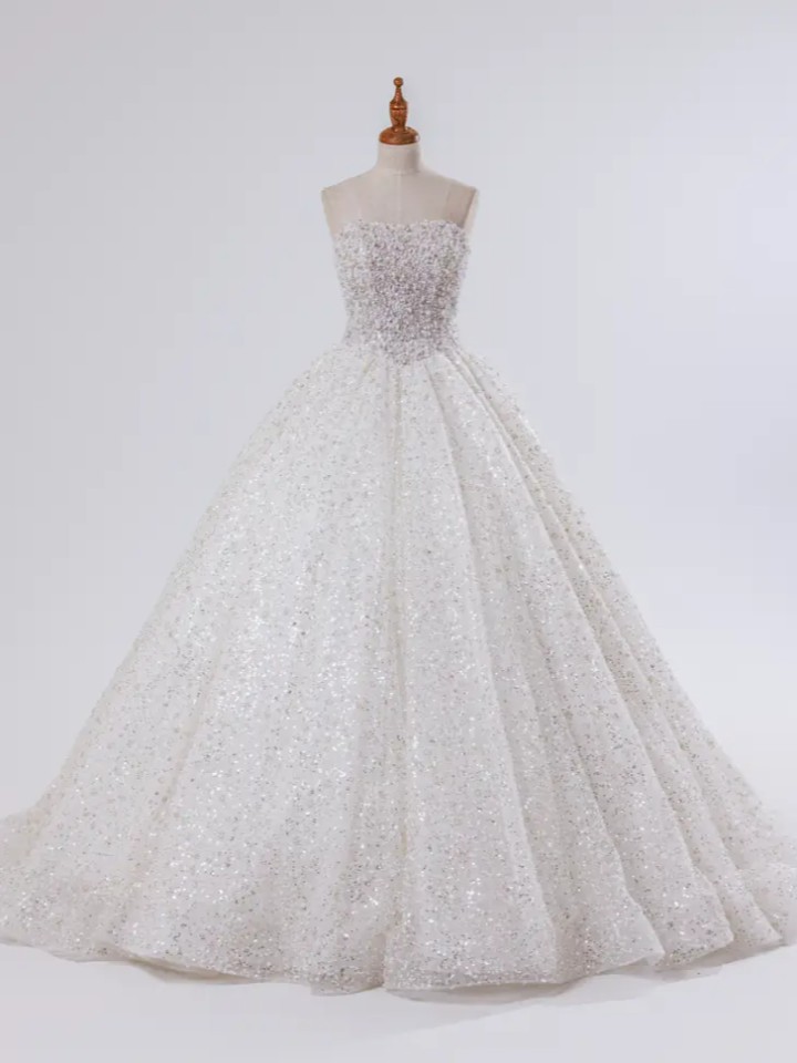 隕光之靜 白紗禮服